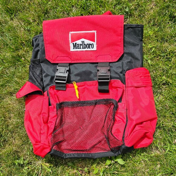 Vintage Blokecore 90's Marlboro Promo Dry Bag Camping Backpack - Picture 1 of 9